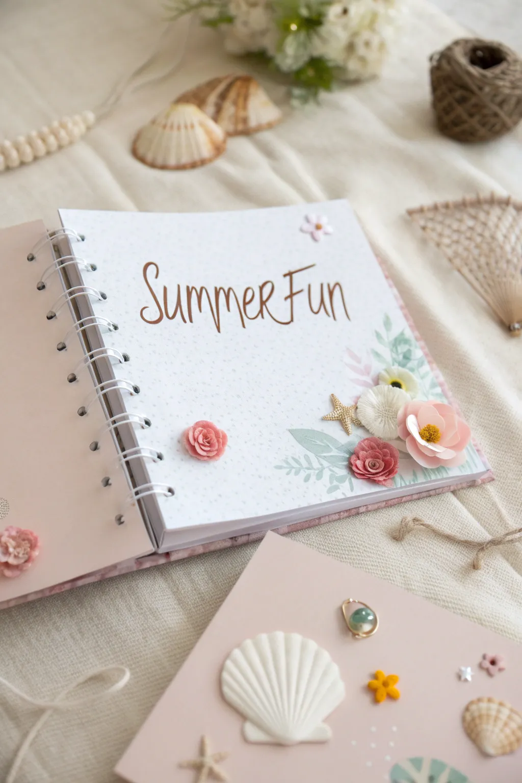 Capture summer's magic with a minimalist scrapbook page—where every detail tells a story.