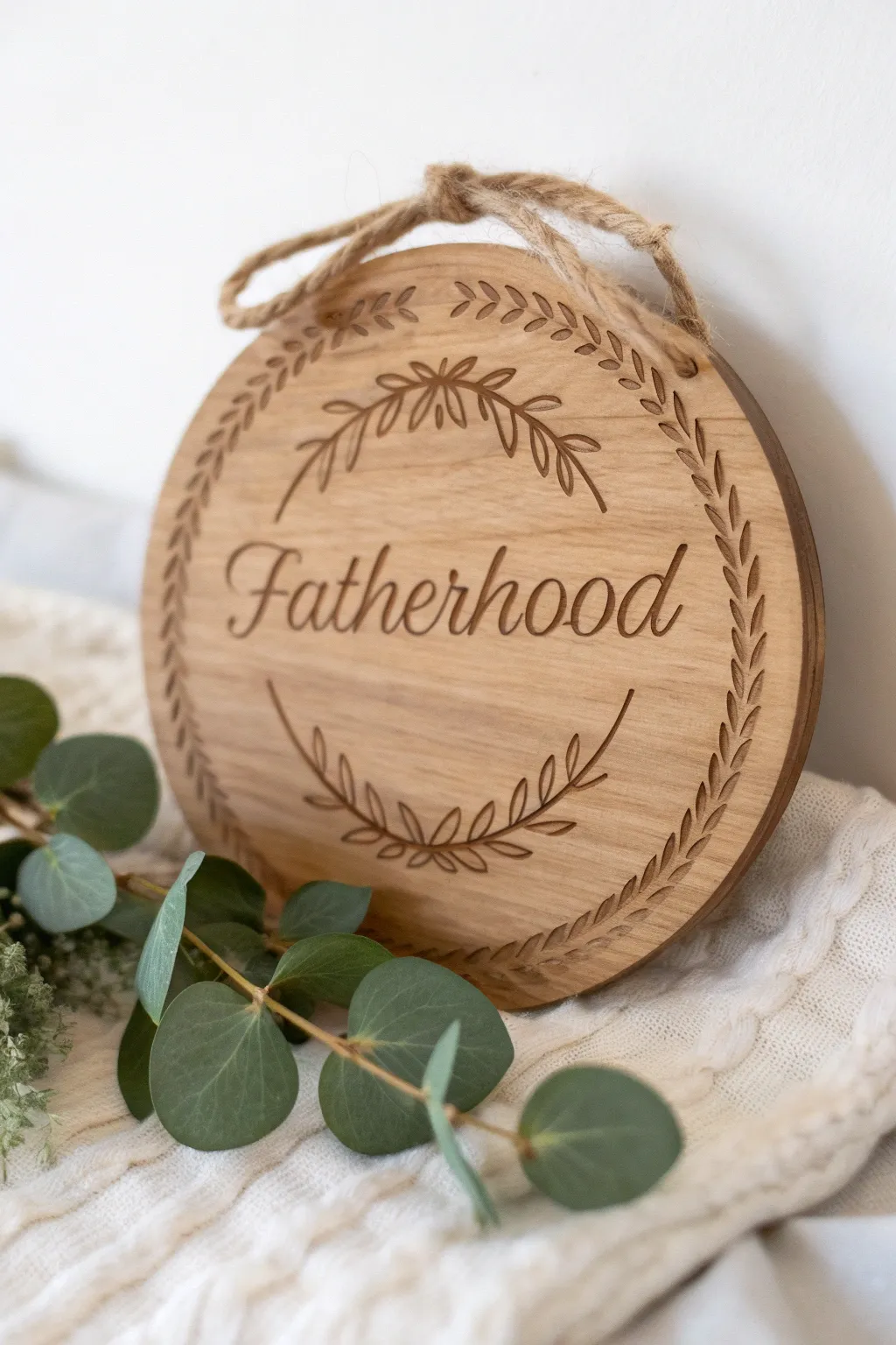 Celebrate fatherhood with a touch of rustic elegance. This handmade wooden plaque, inscribed with a meaningful Bible verse, makes for a cherished keepsake.