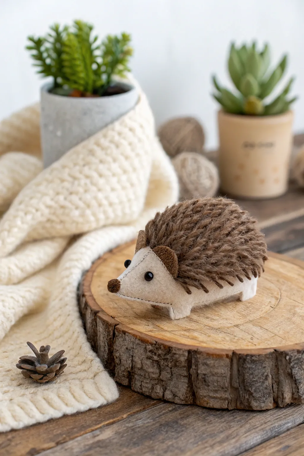 Adorable DIY Felt Hedgehog: A touch of whimsy for your minimalist decor!