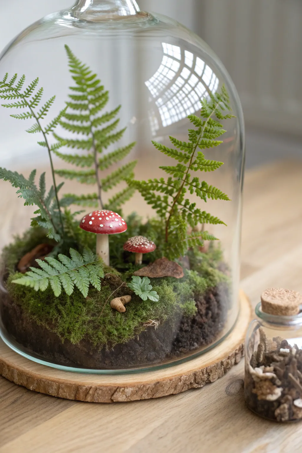 Step into your own tiny enchanted forest with this charming fern terrarium.