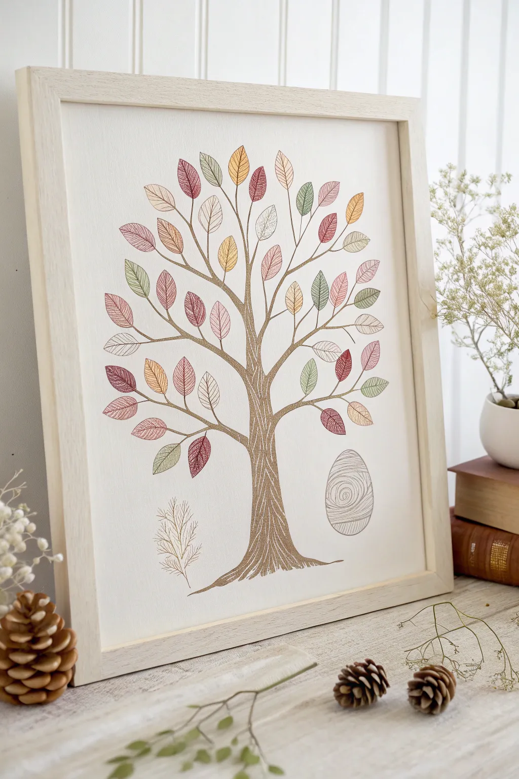 Celebrate family connections with this beautiful fingerprint tree—a unique blend of artistry and personal touch!
