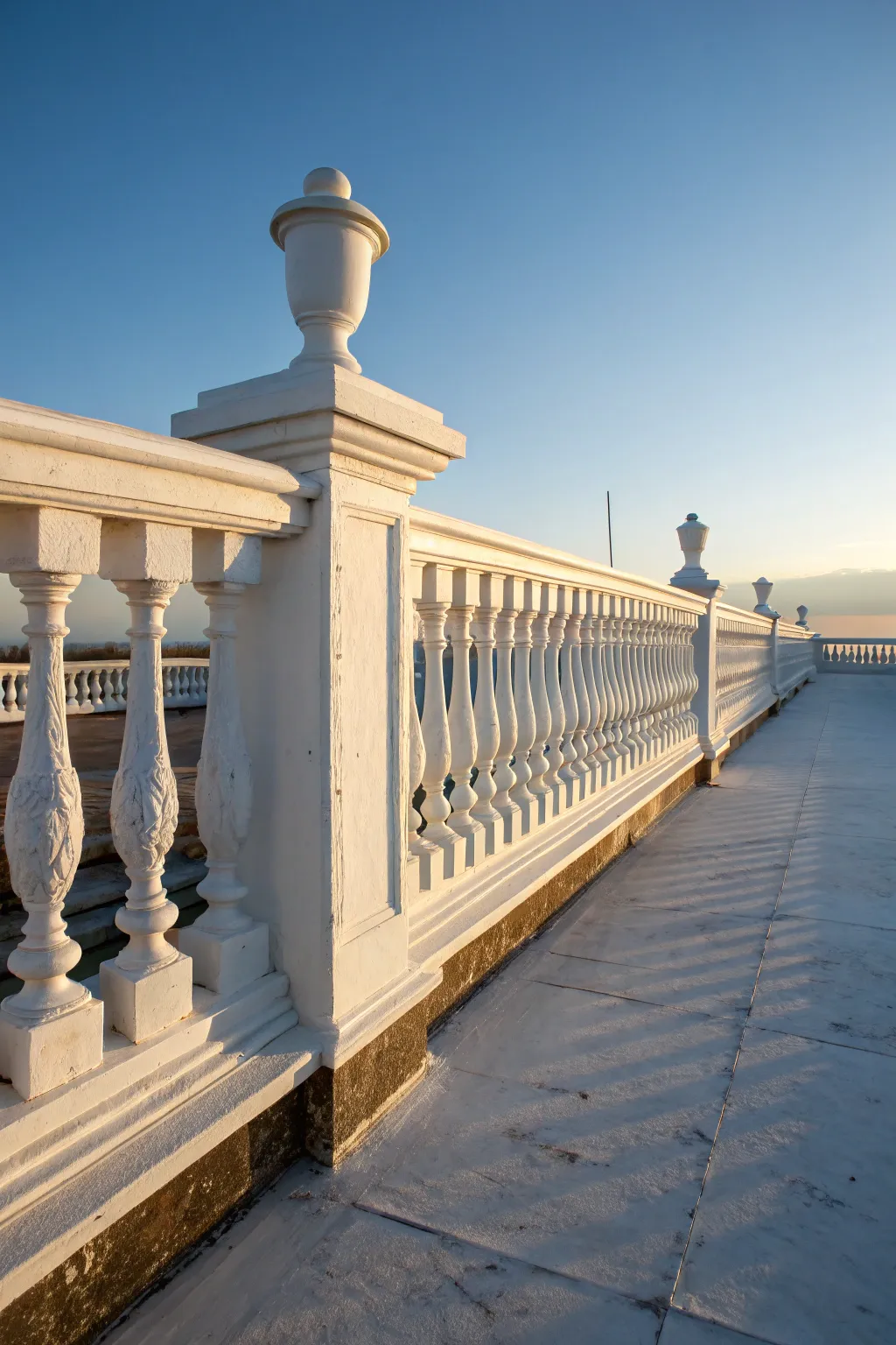 Timeless craftsmanship in pure white elegance, perfect for your rooftop retreat.