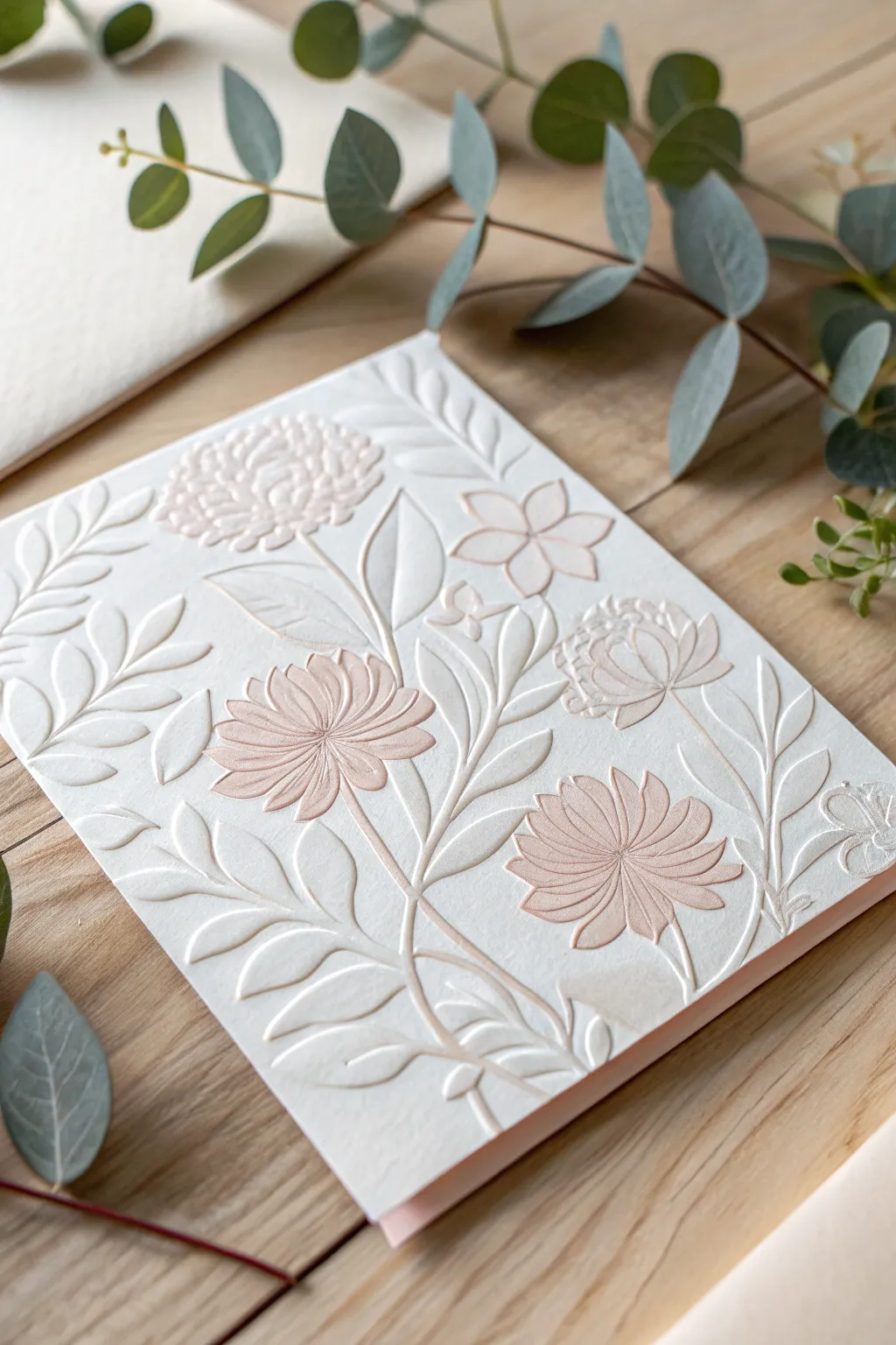 Elevate your card game with embossed floral elegance. 🌸✨