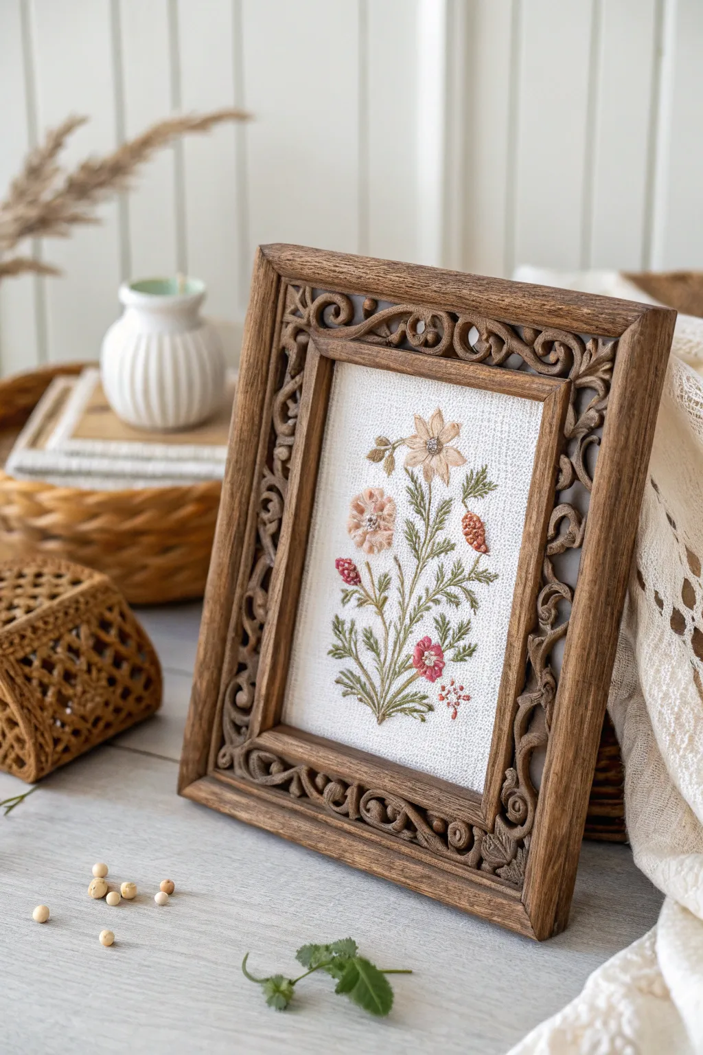 Elevate your needlepoint with the timeless beauty of ornate traditional frames.