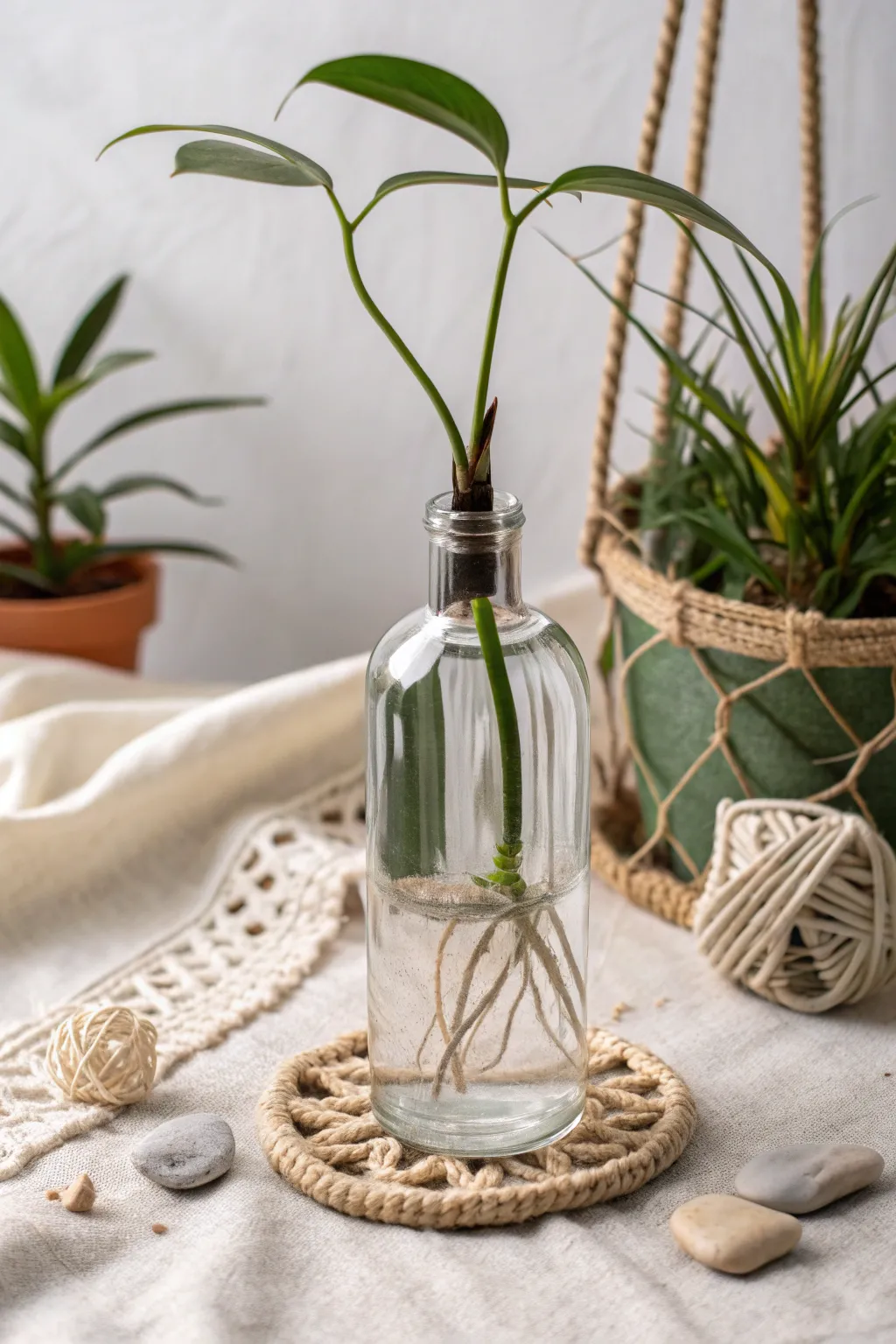 Elevate your windowsill with elegant plant propagation stations.