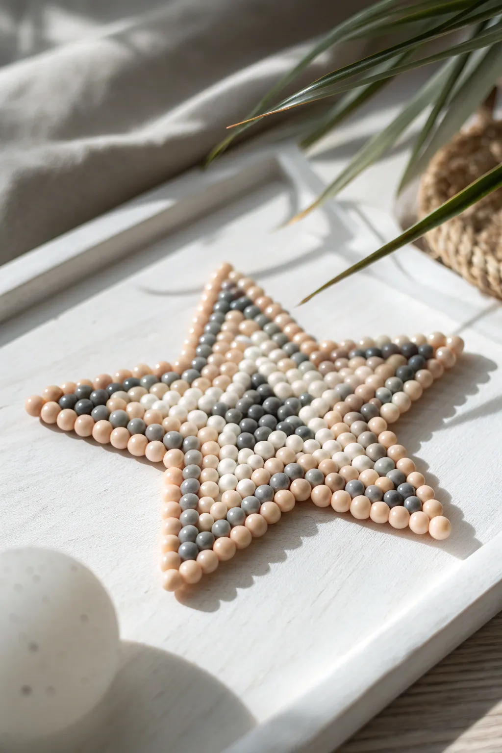 Embrace the chic simplicity of geometric perler bead designs for a stylish touch to your decor.