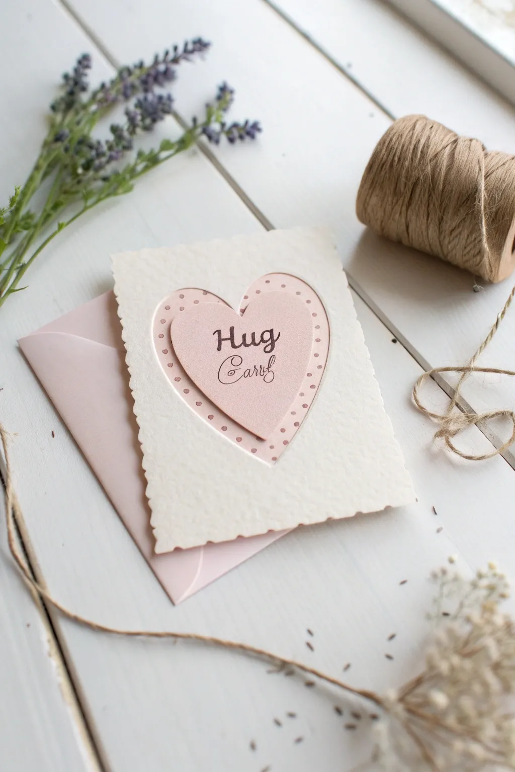 Send warmth and love with a simple, elegant Heartfelt Hug Card.