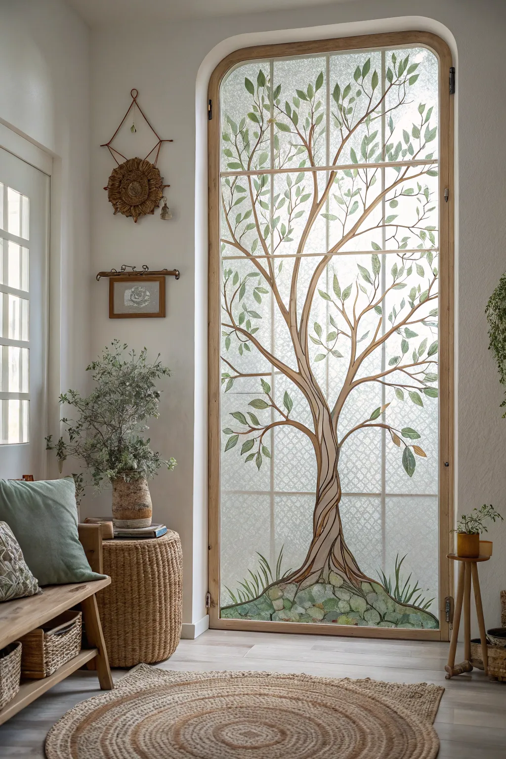 Embrace tranquility and nature with a Tree of Life glass window - where artistry meets serenity.
