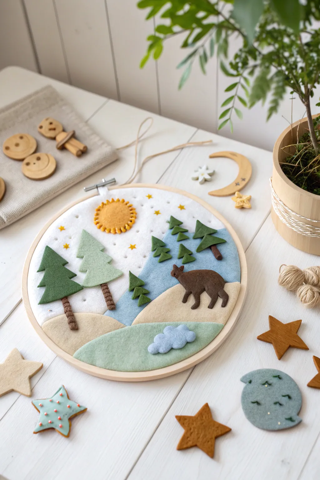 Explore the wonders of creation with this charming DIY felt board—a perfect blend of simplicity and artistic flair for your little ones.