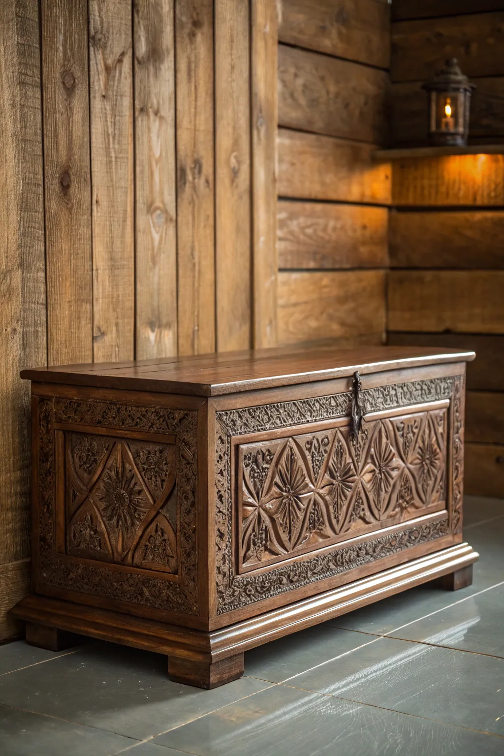 Elevate your space with a custom-built wooden chest that marries functionality and rustic charm.