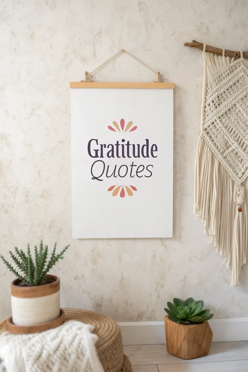 Embrace the power of gratitude with this chic, minimalist quote collage.