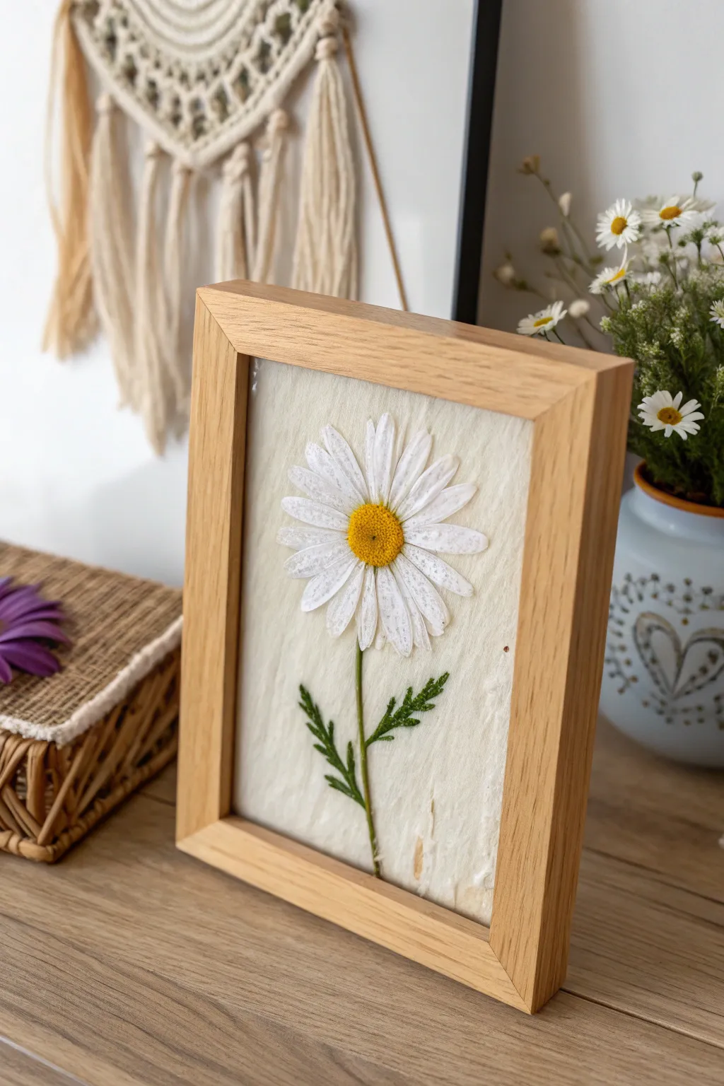 Capture nature's elegance with pressed flower art—simple, natural beauty for your home.