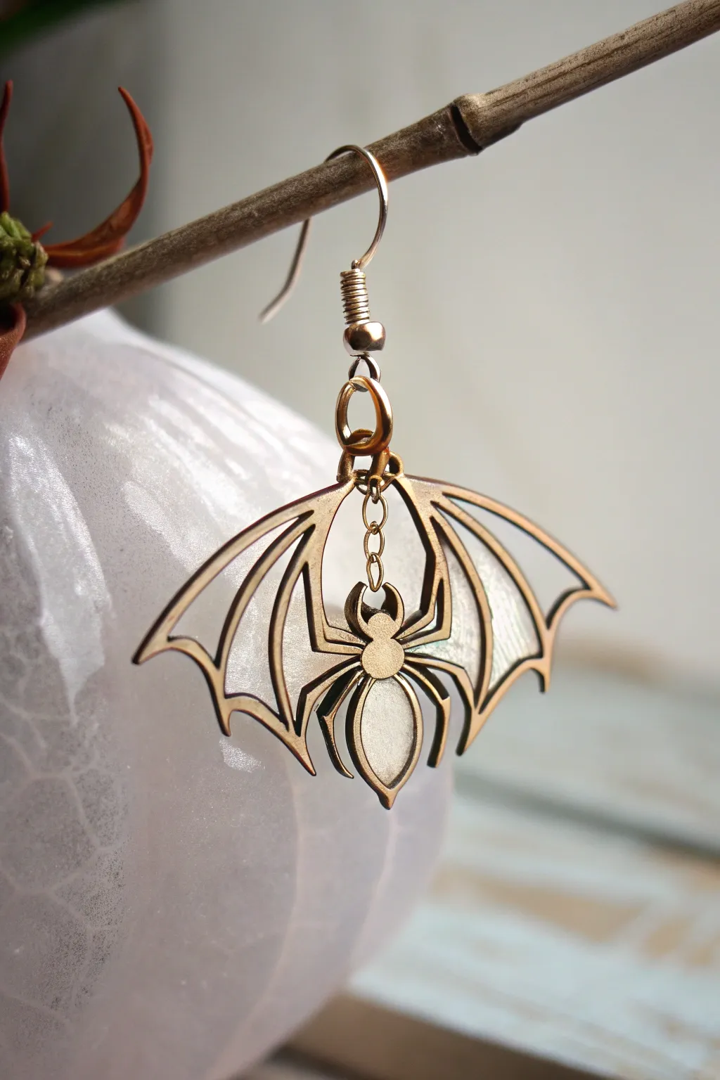 Add a touch of spooky elegance with handcrafted resin earrings this Halloween!