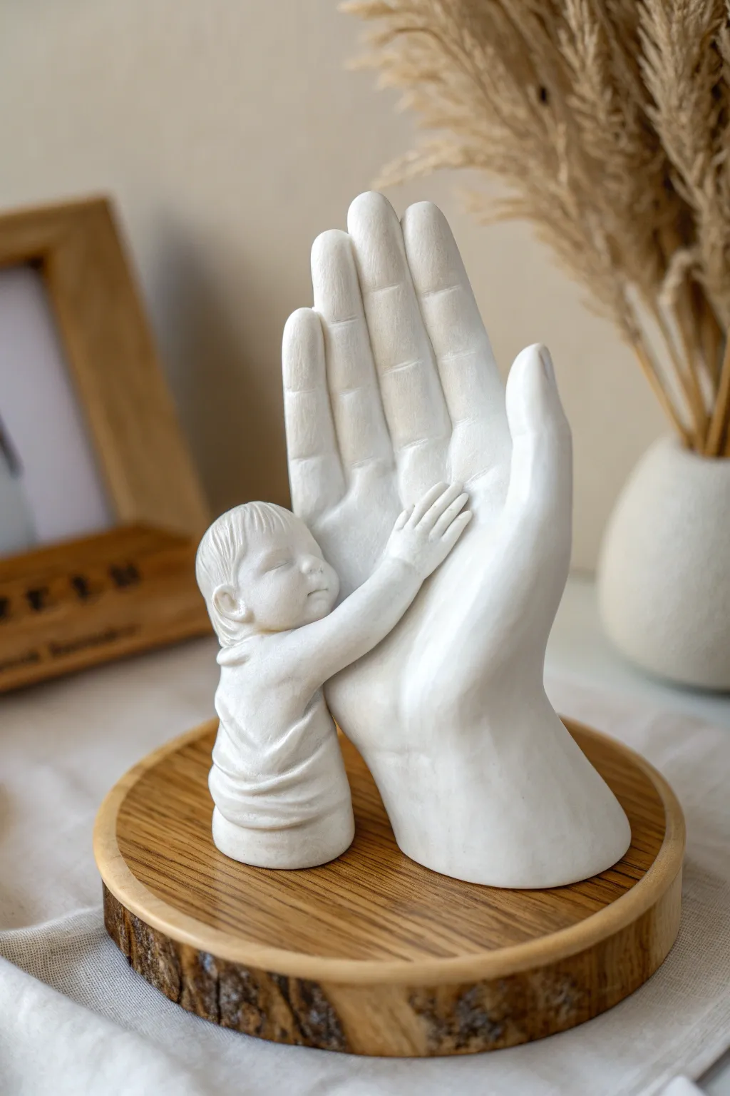 A timeless bond captured in art - cherish the connection between parent and child.
