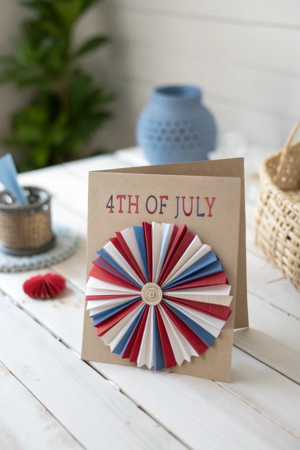 Celebrate Independence Day with a burst of creativity! 🌟 Handmade fireworks card to light up your 4th of July. #CraftedWithLove #MinimalistMagic