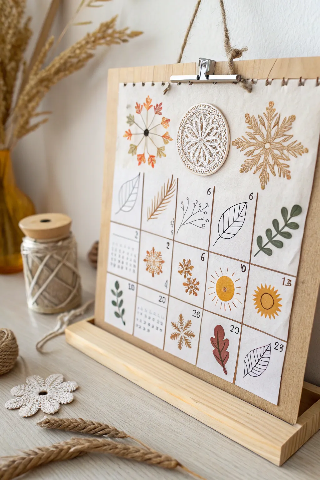 Celebrate the beauty of the seasons with a handcrafted calendar that brings nature into the classroom.