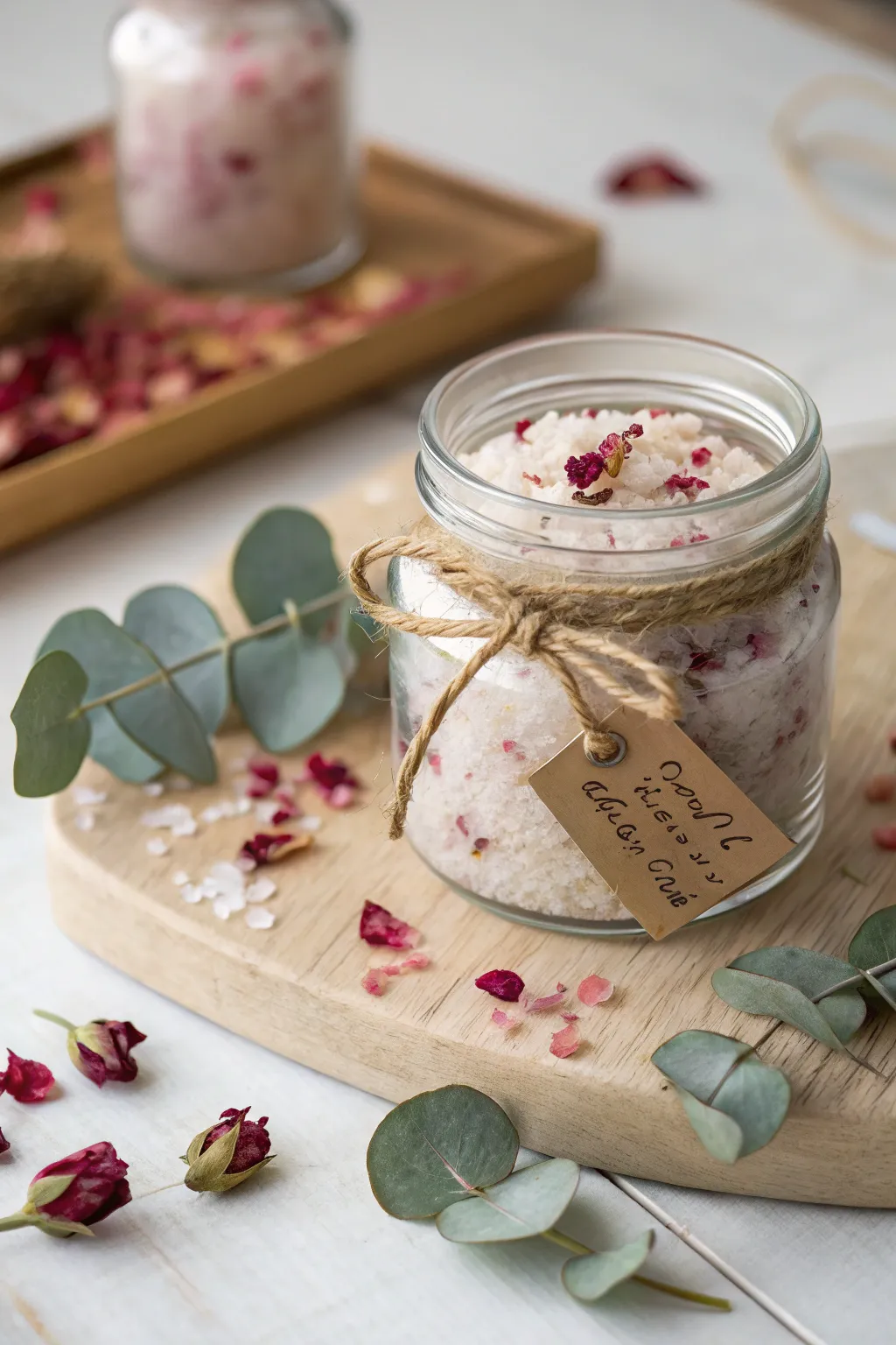 Transform your bath into a luxurious spa experience with these DIY rose petal bath salts. Embrace the art of simplicity and natural beauty.