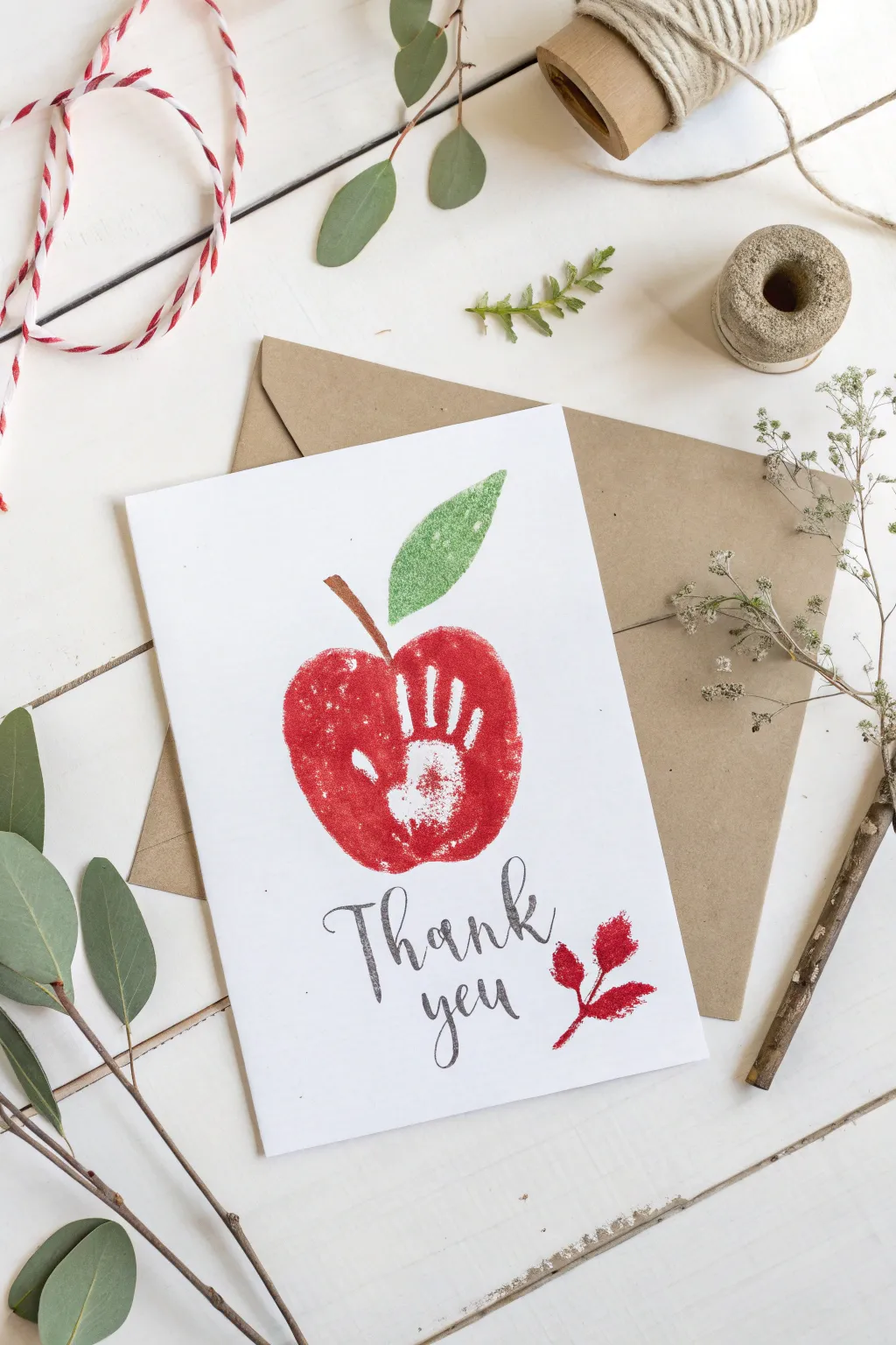 Simple elegance: A heartfelt thank you with a touch of nature's charm.