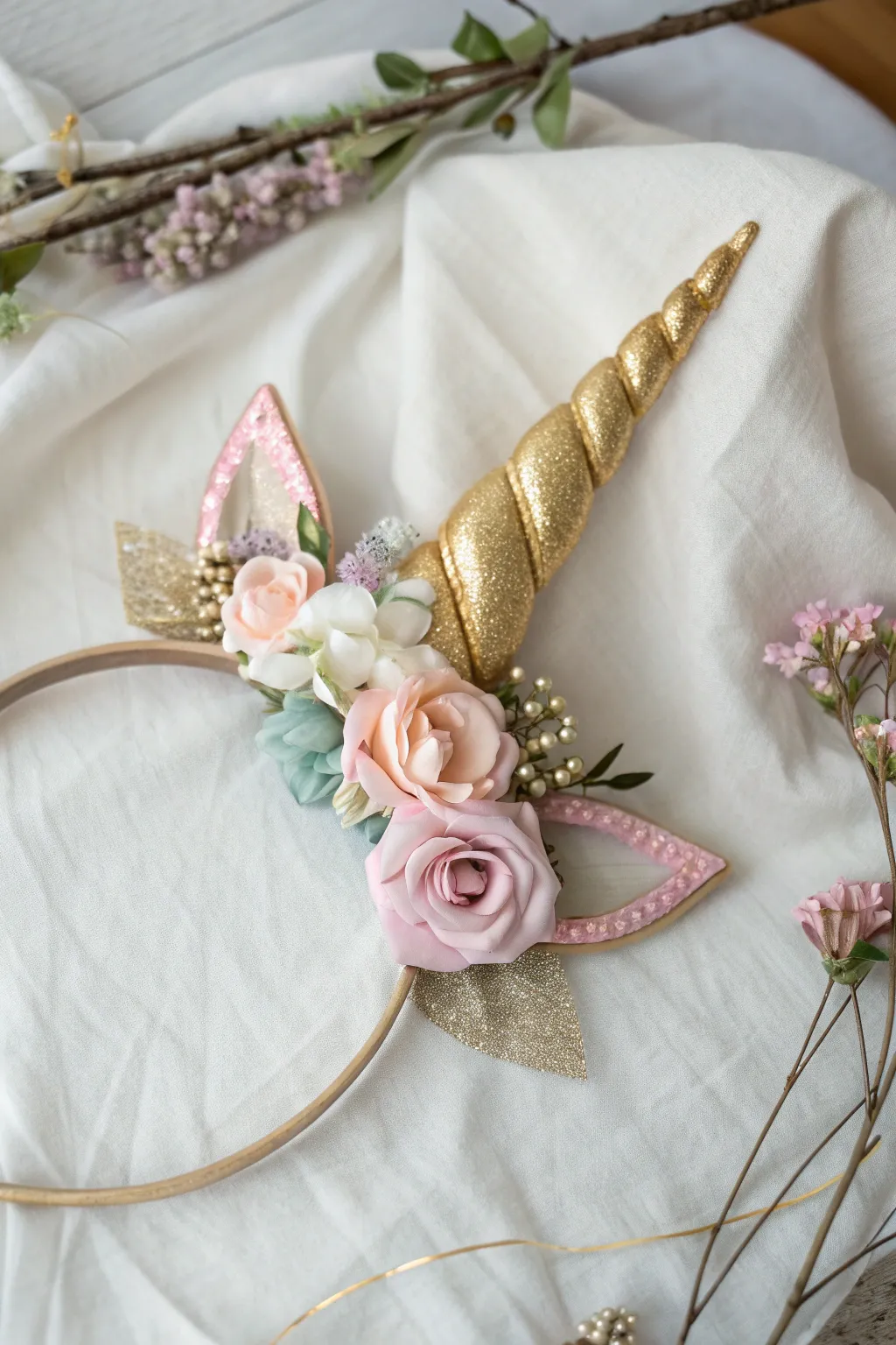 Enchant your style with a touch of magic! 🌈✨ #UnicornHeadband #CraftedWithLove