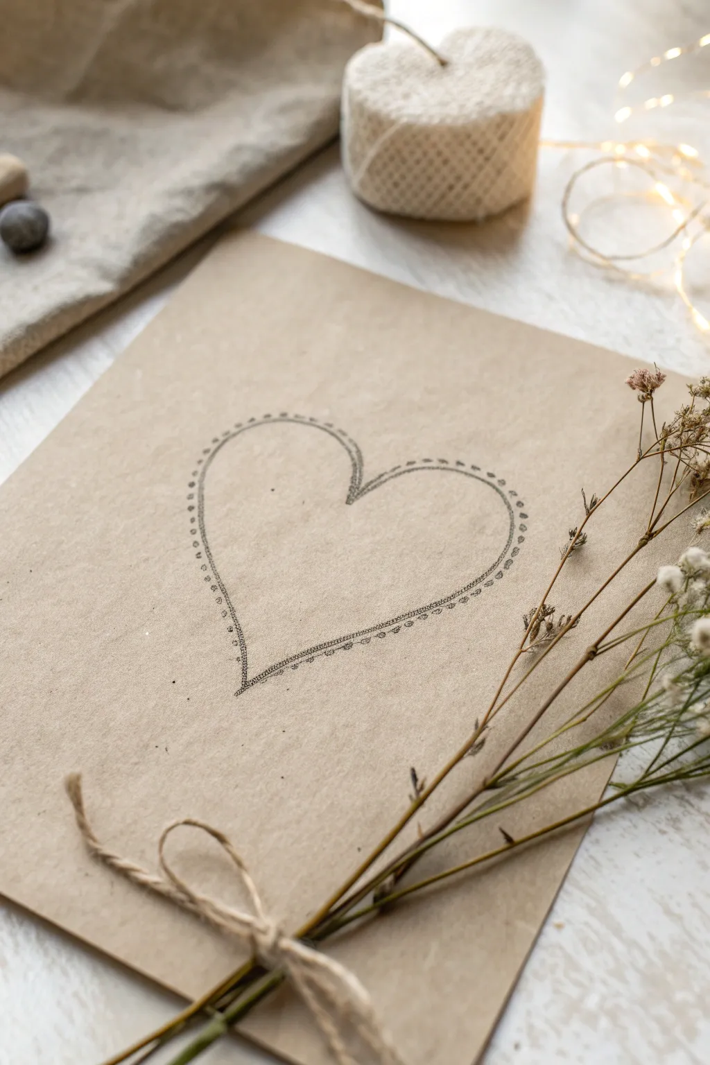 Embrace simplicity with a beautifully minimalist heart outline, the epitome of elegance in Scandinavian decor.