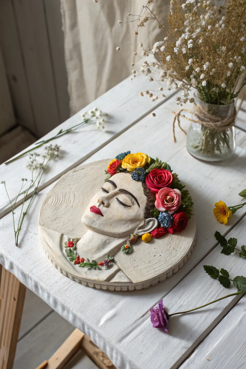 Embrace creativity and resilience with this Frida Kahlo inspired clay masterpiece. 🌸✨