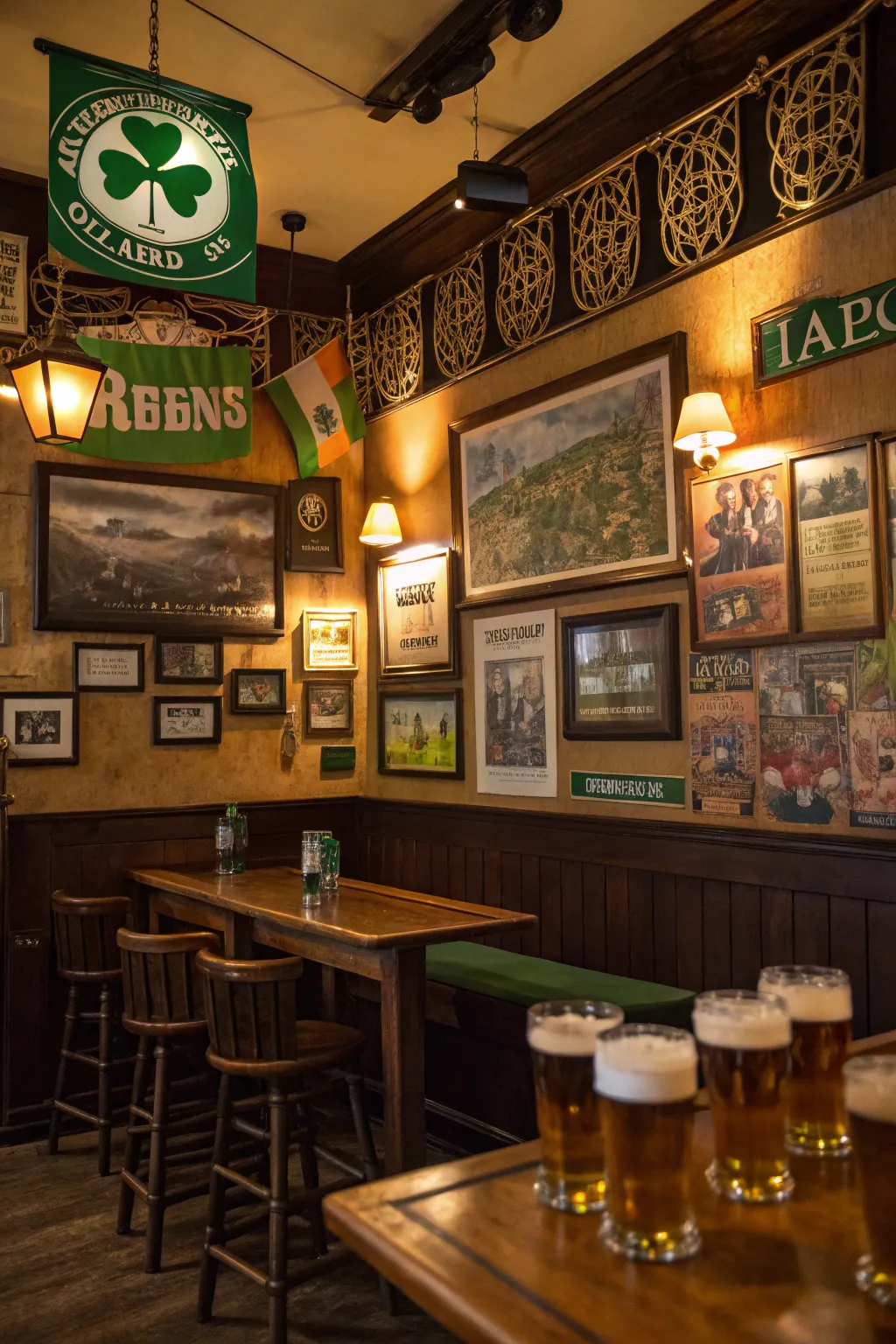 Irish memorabilia adds character and authenticity to your home pub.