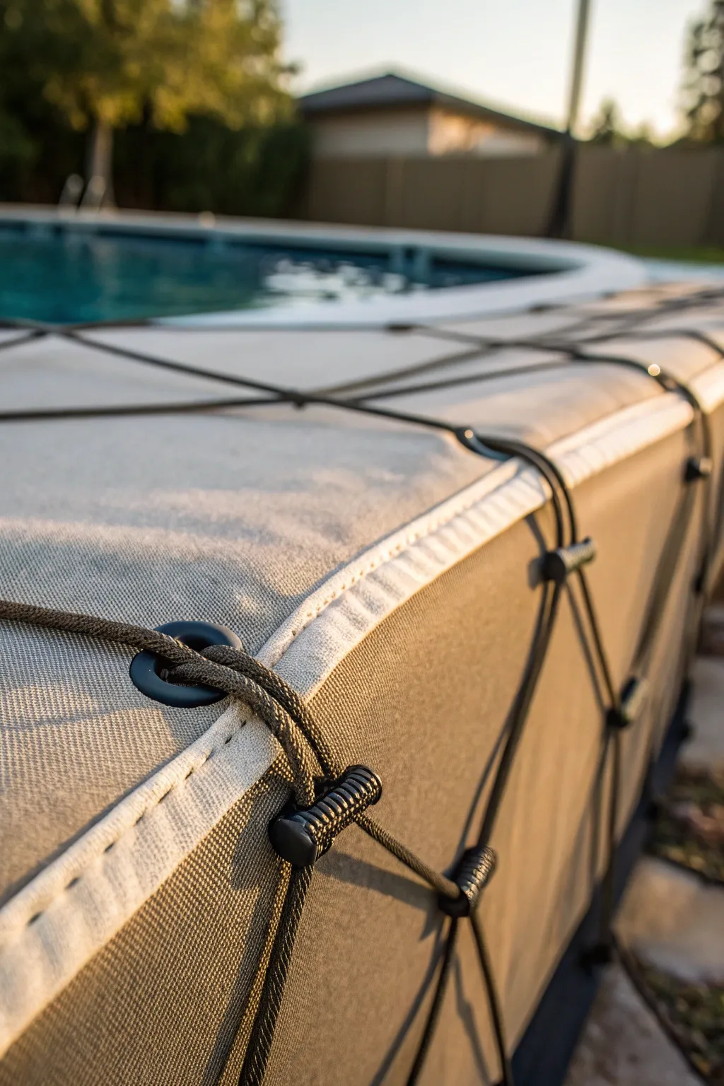 Elevate your pool protection game with a custom bungee cord system—where functionality meets craftsmanship.