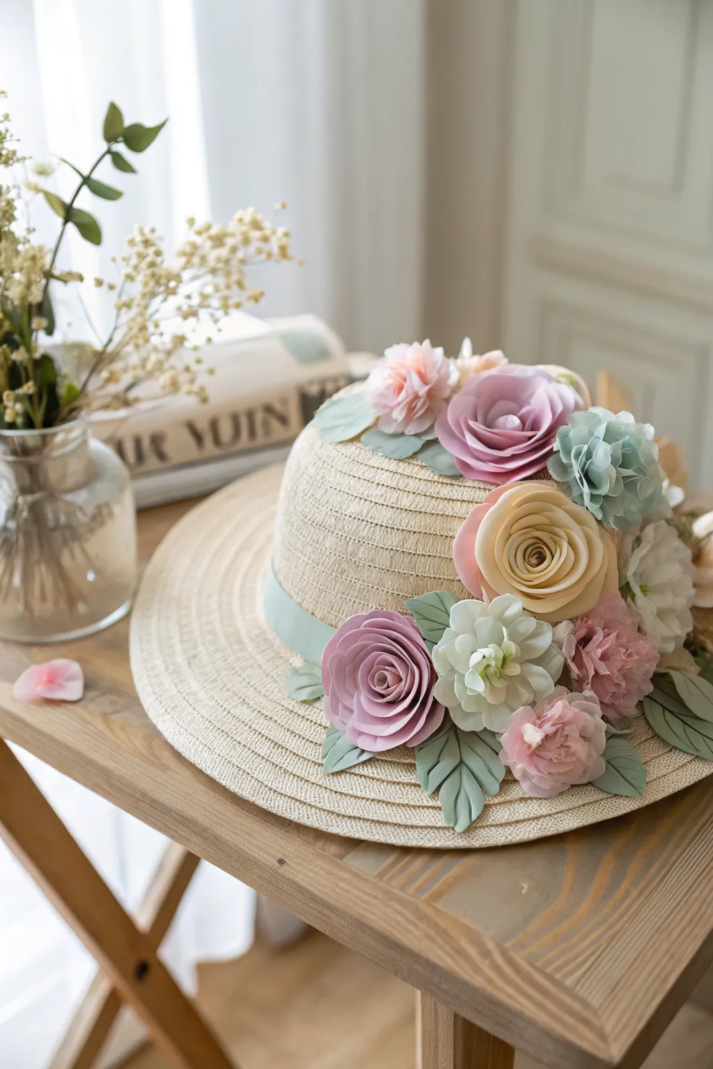 Embrace the season with a Floral Fantasy Bonnet, where simplicity meets vibrant creativity.