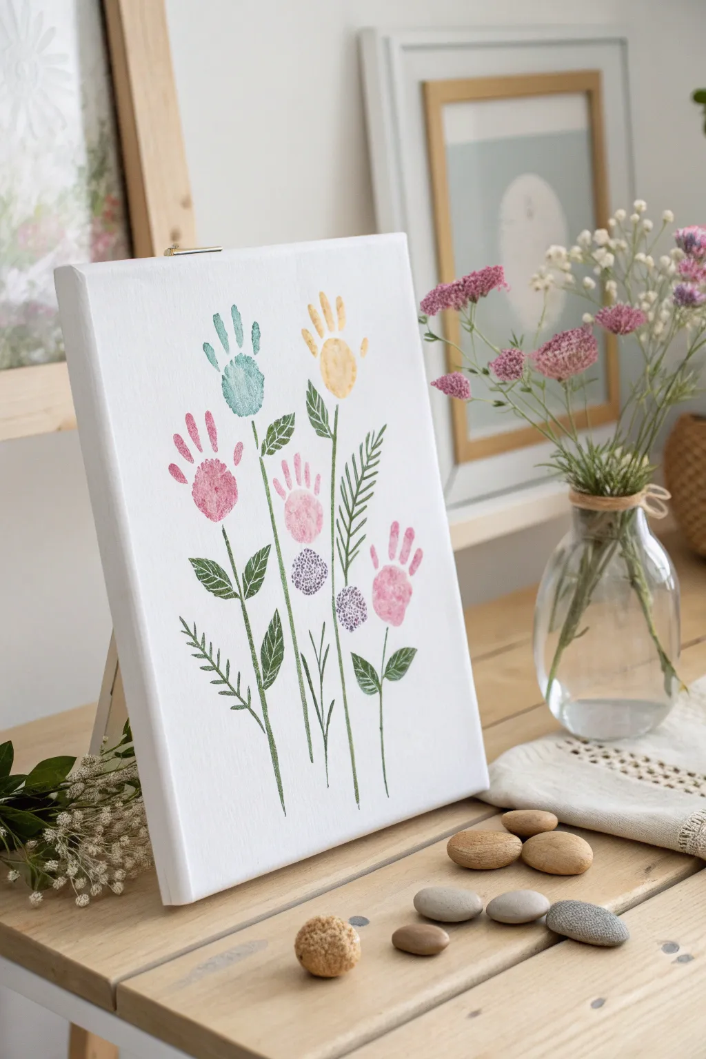 Capture love with every handprint: A beautiful keepsake for Mother's Day.