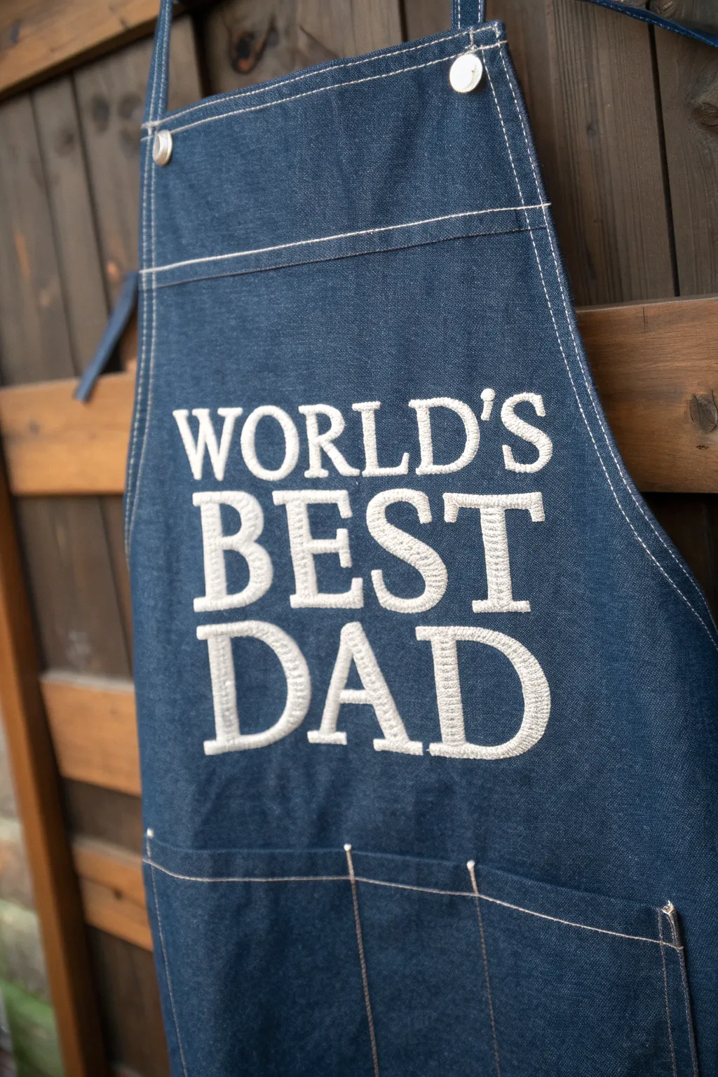 Celebrate Dad's grilling skills with a handcrafted apron that says it all.