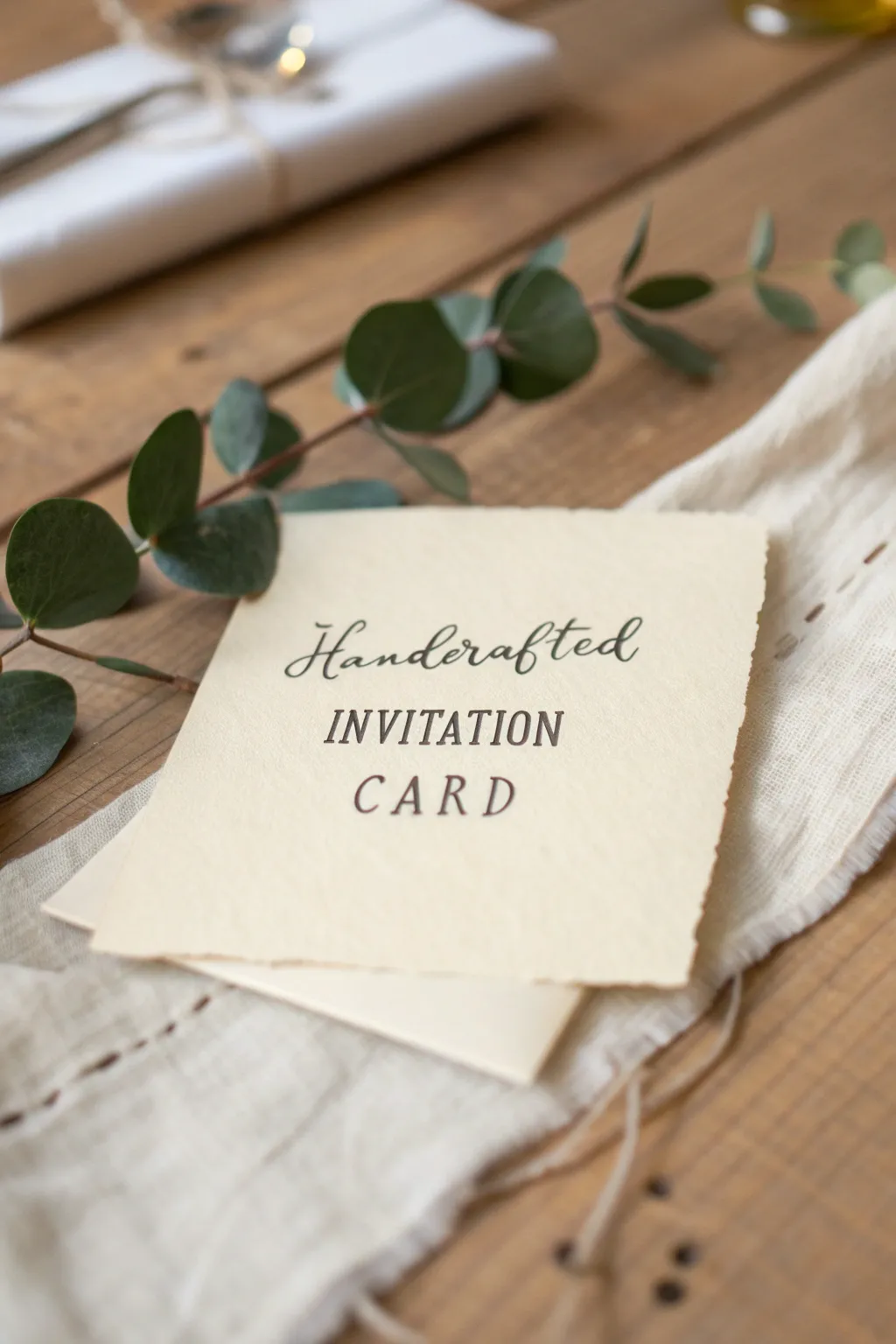 Add a personal touch to your invitations with elegant handwritten fonts. Embrace simplicity and natural beauty.