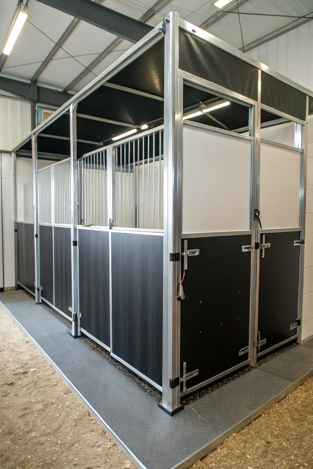 Elevate your horse wash stall with sleek, waterproof panels for a clean and modern look.