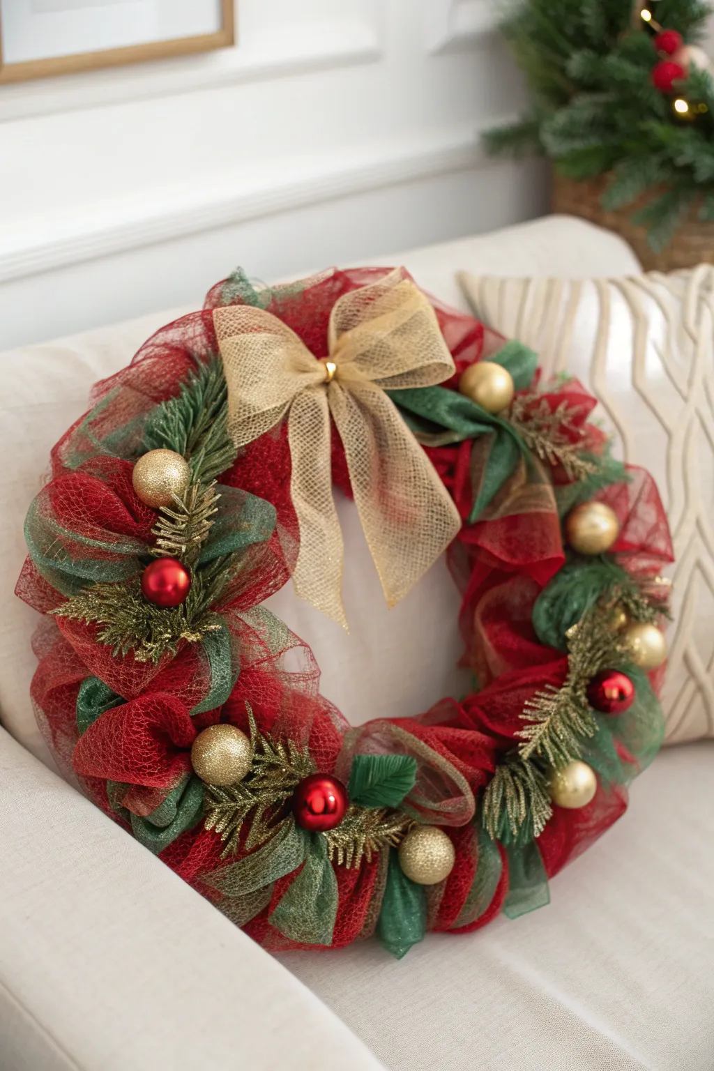 Embrace the festive spirit with a stunning handcrafted Christmas wreath that blends Scandinavian minimalism with a touch of Boho charm.
