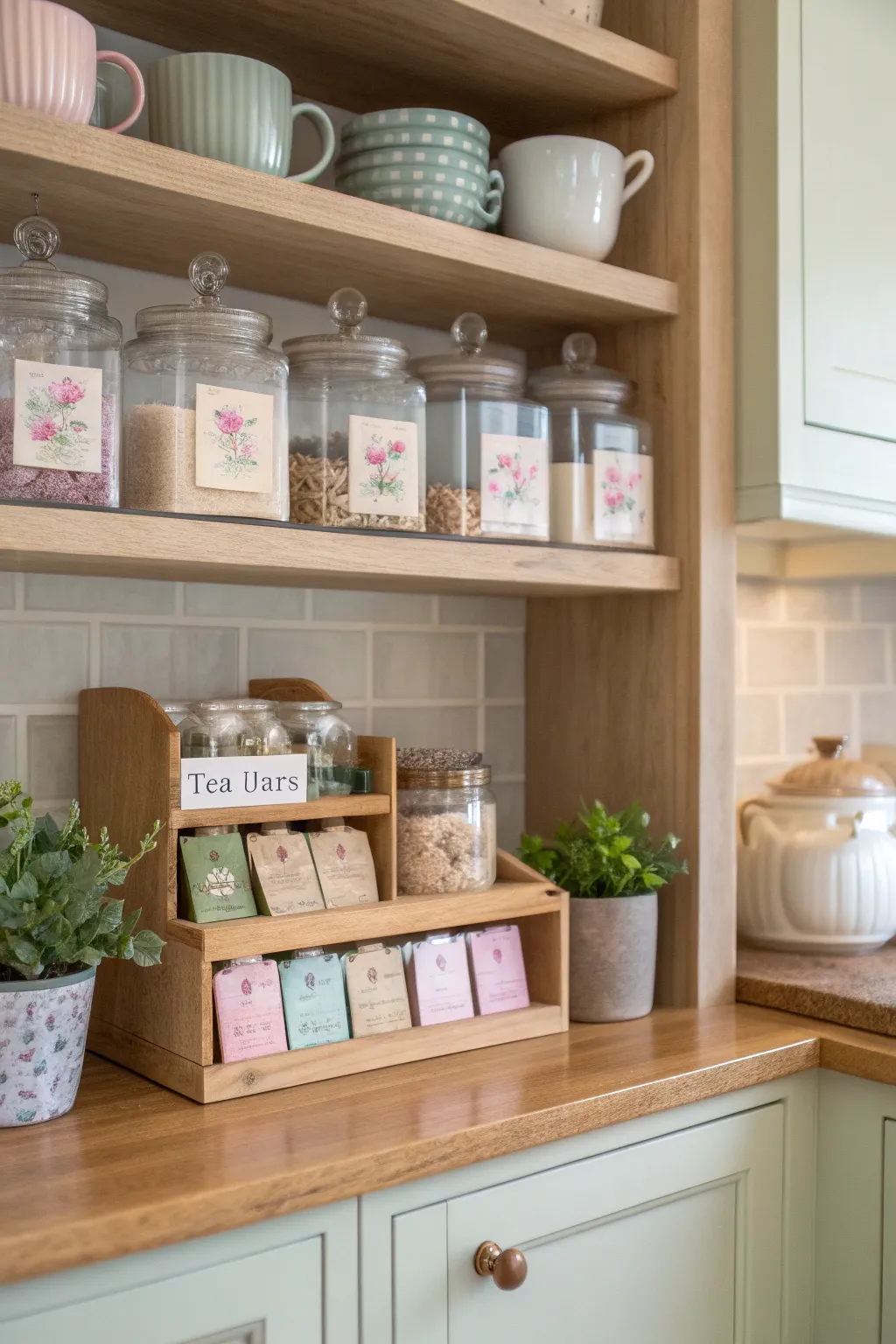 Transform your tea storage into a stylish oasis with charming labels and a touch of Scandinavian simplicity.