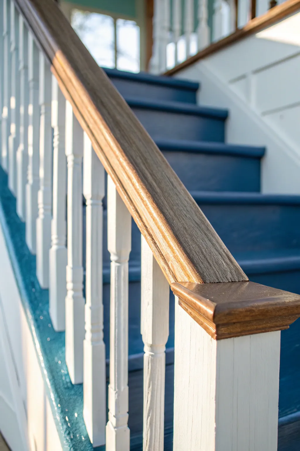 Elevate your staircase with an artistic ombre touch.