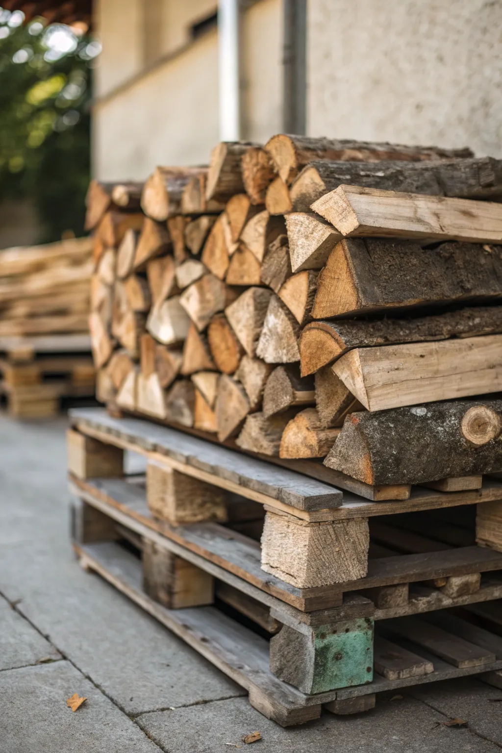 Elevate your firewood game with a stylish pallet base—practical, eco-friendly, and perfect for keeping your logs dry.