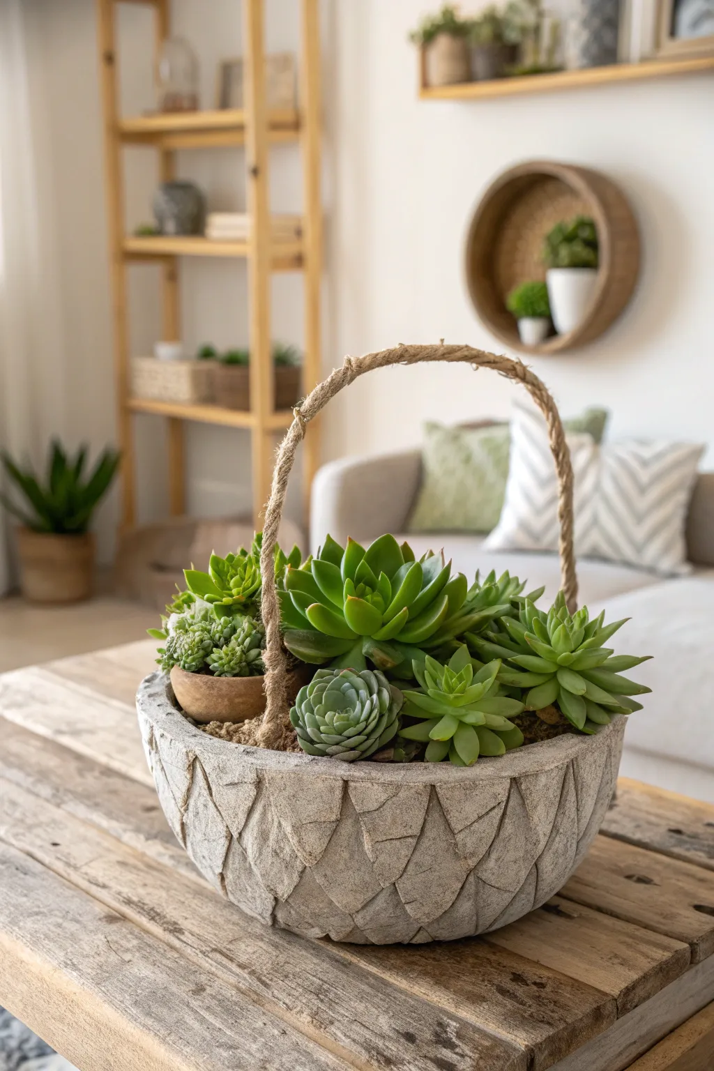 Transform thrift store finds into stunning garden art with basket molds for hypertufa planters.