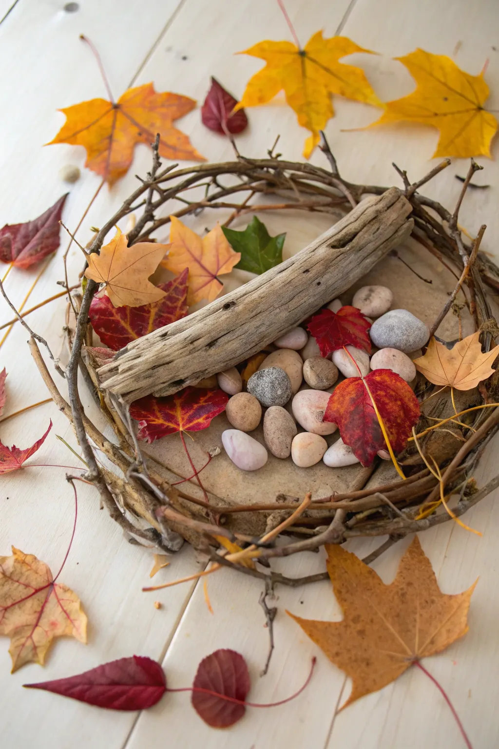 Craft your own story with nature's treasures: a minimalist collage that speaks of simplicity and beauty.