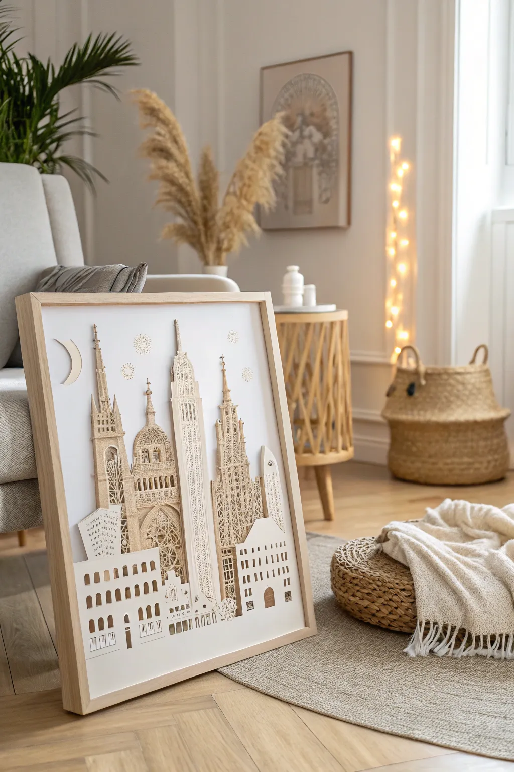 Bring your space to life with a stunning pop-up cityscape poster. Embrace the blend of minimalist design and bohemian charm!