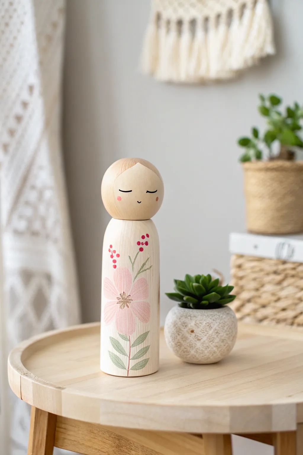 Embrace the art of simplicity with these charming Kokeshi dolls, a perfect blend of tradition and minimalist elegance.