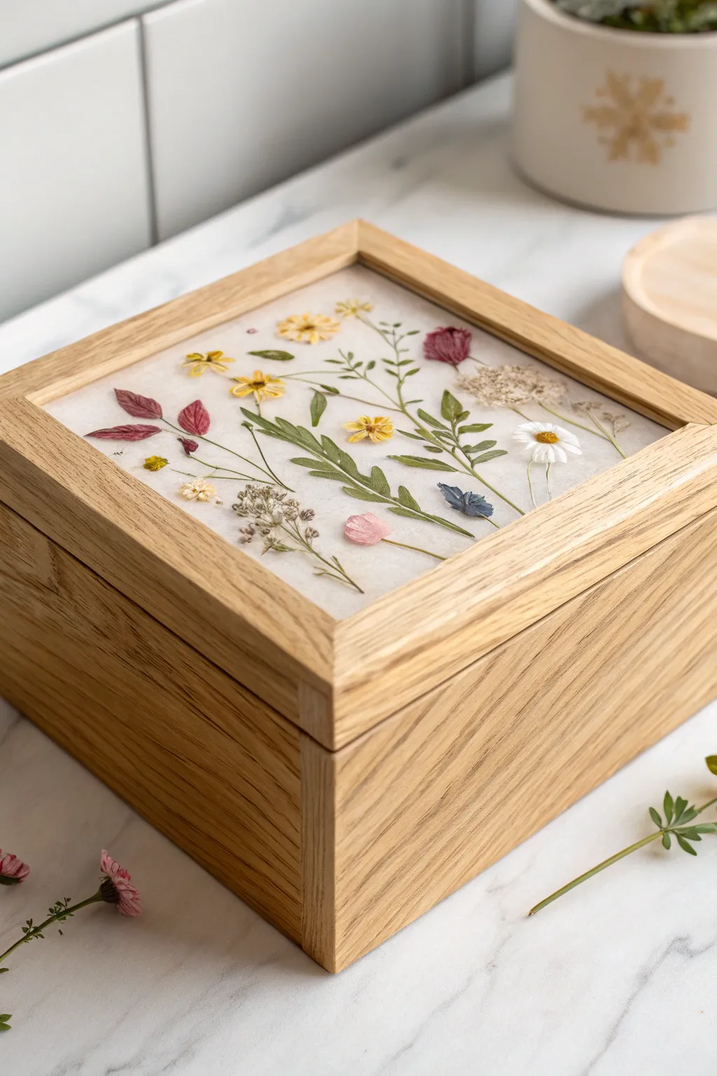 Capture the essence of spring with this stunning floral jewelry box.