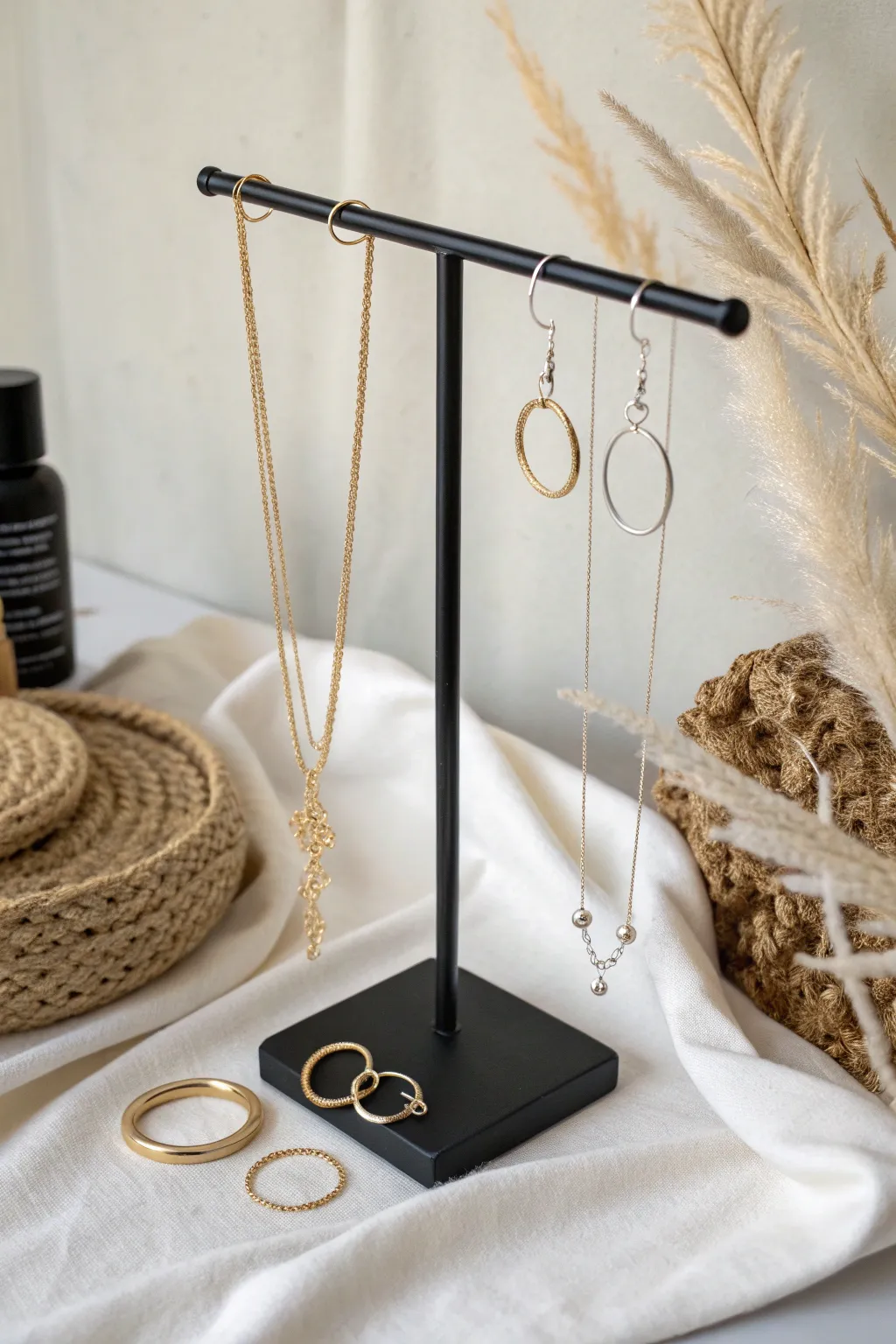 Elevate your craft show display with minimalist metal stands that let your jewelry shine.
