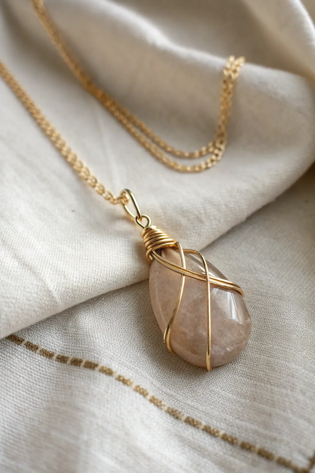 Discover the art of wire-wrapped stone pendants, where simplicity meets elegance.