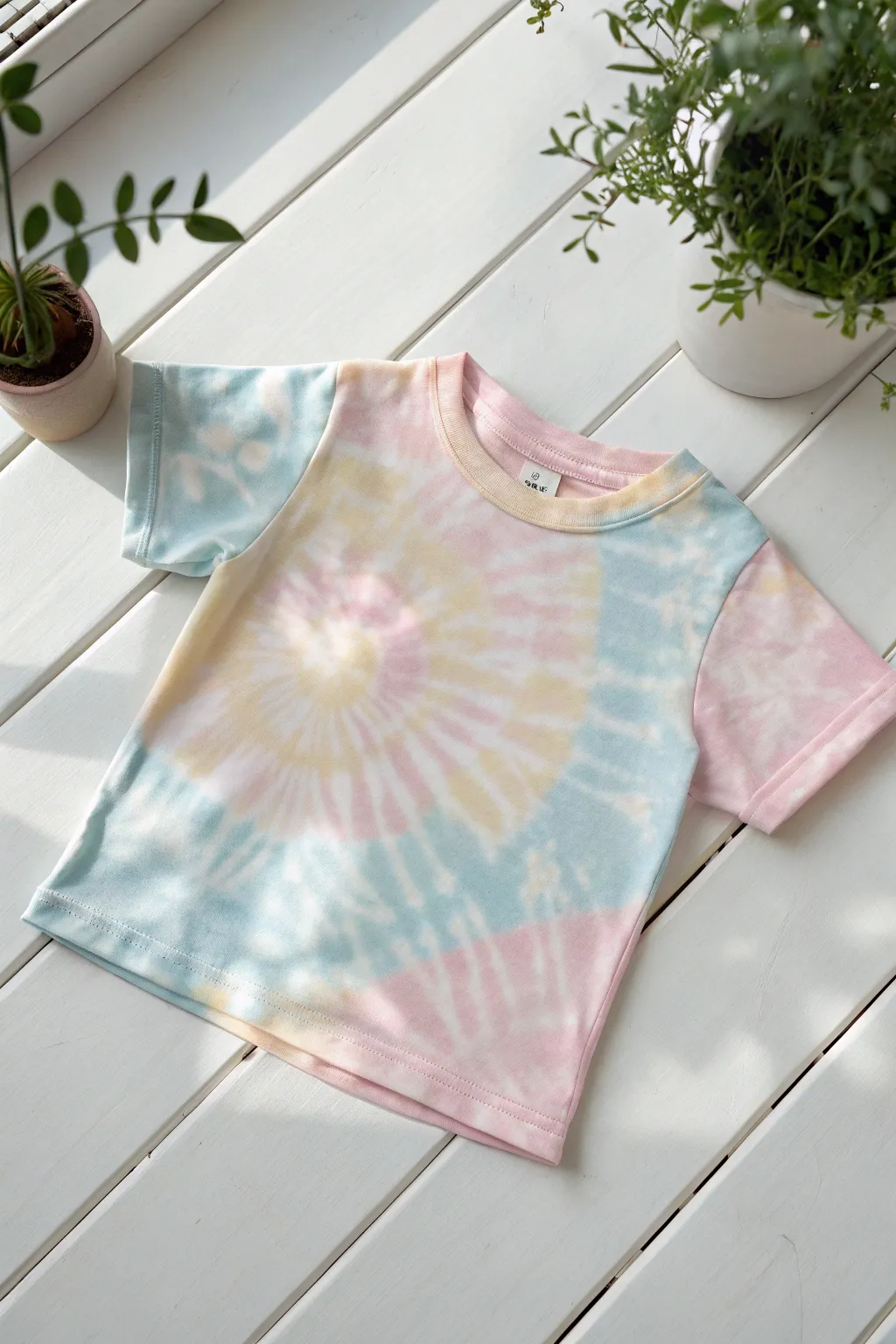 Embrace the playful artistry of tie-dye with this charming t-shirt – where simplicity meets vibrant creativity. 🌿👕