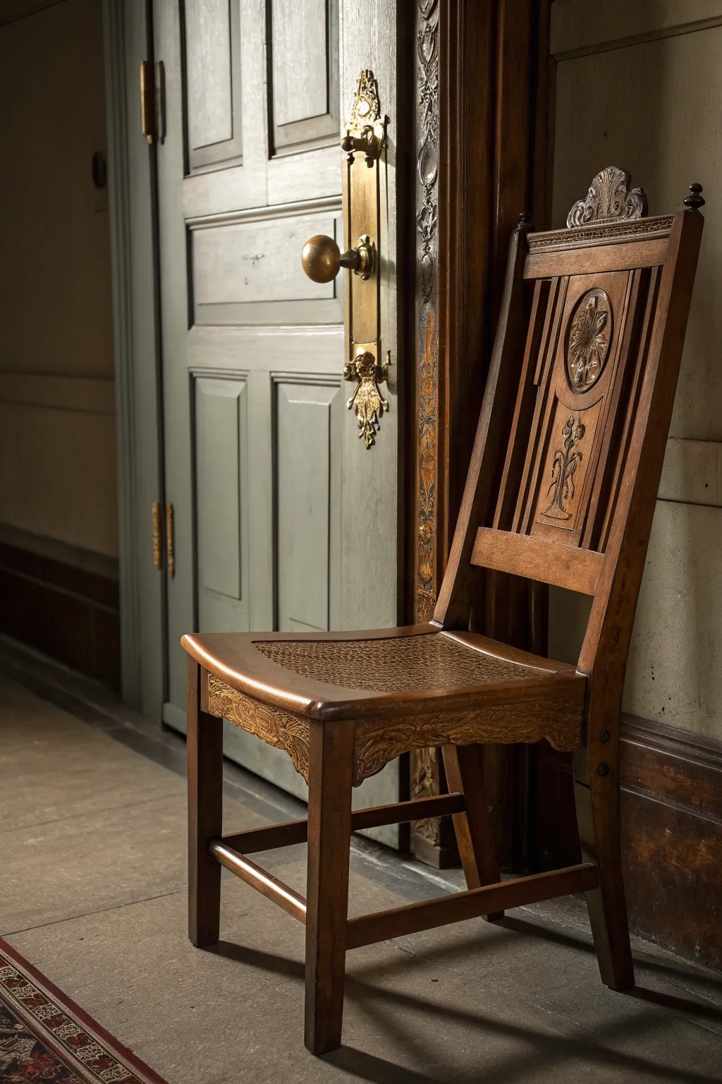 Craftsmanship meets practicality: A timeless chair securing your space.
