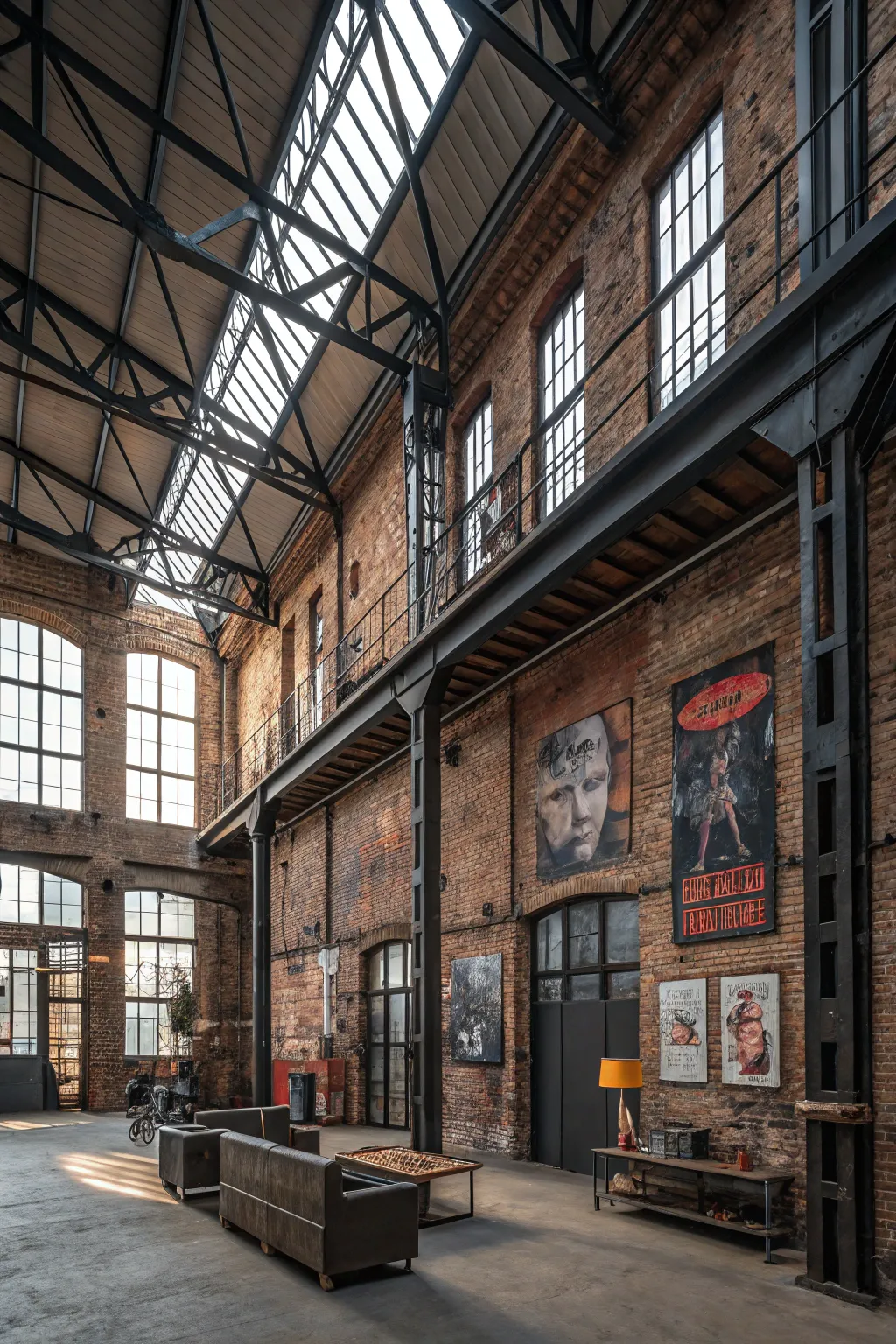 Industrial elements add character and charm.