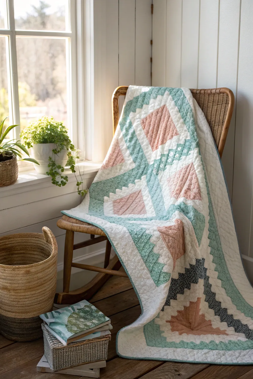Embrace the art of contrast with a 'Sunshine and Shadows' quilt, where light meets dark in perfect harmony.