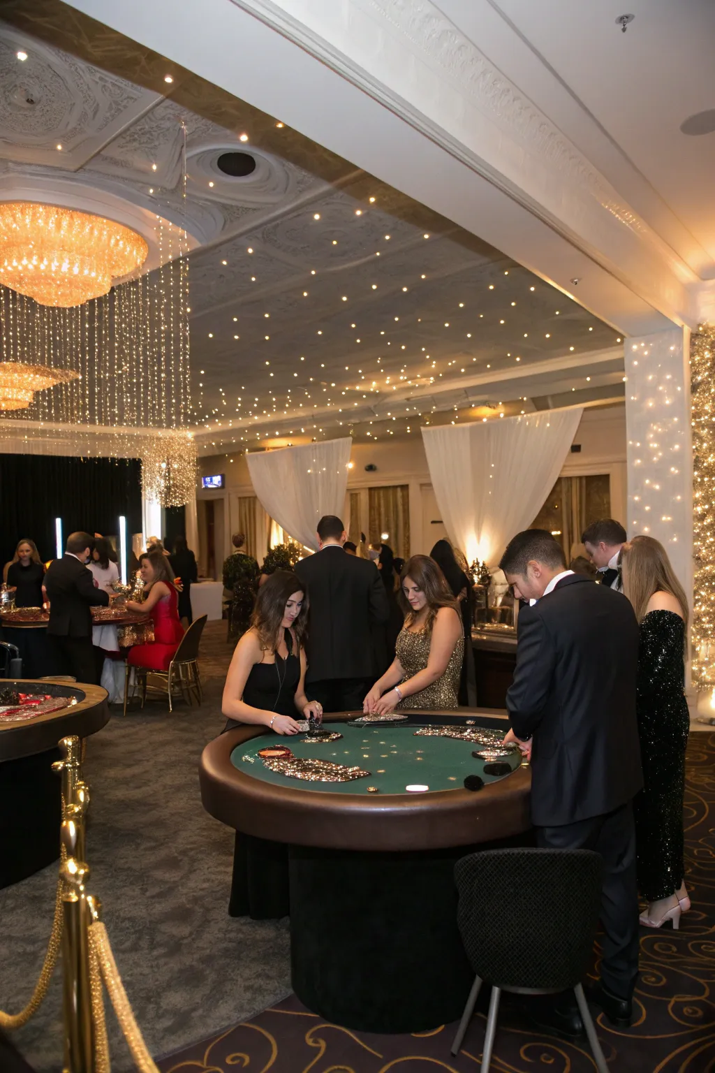 A casino night brings excitement and glamour to a 50th birthday.