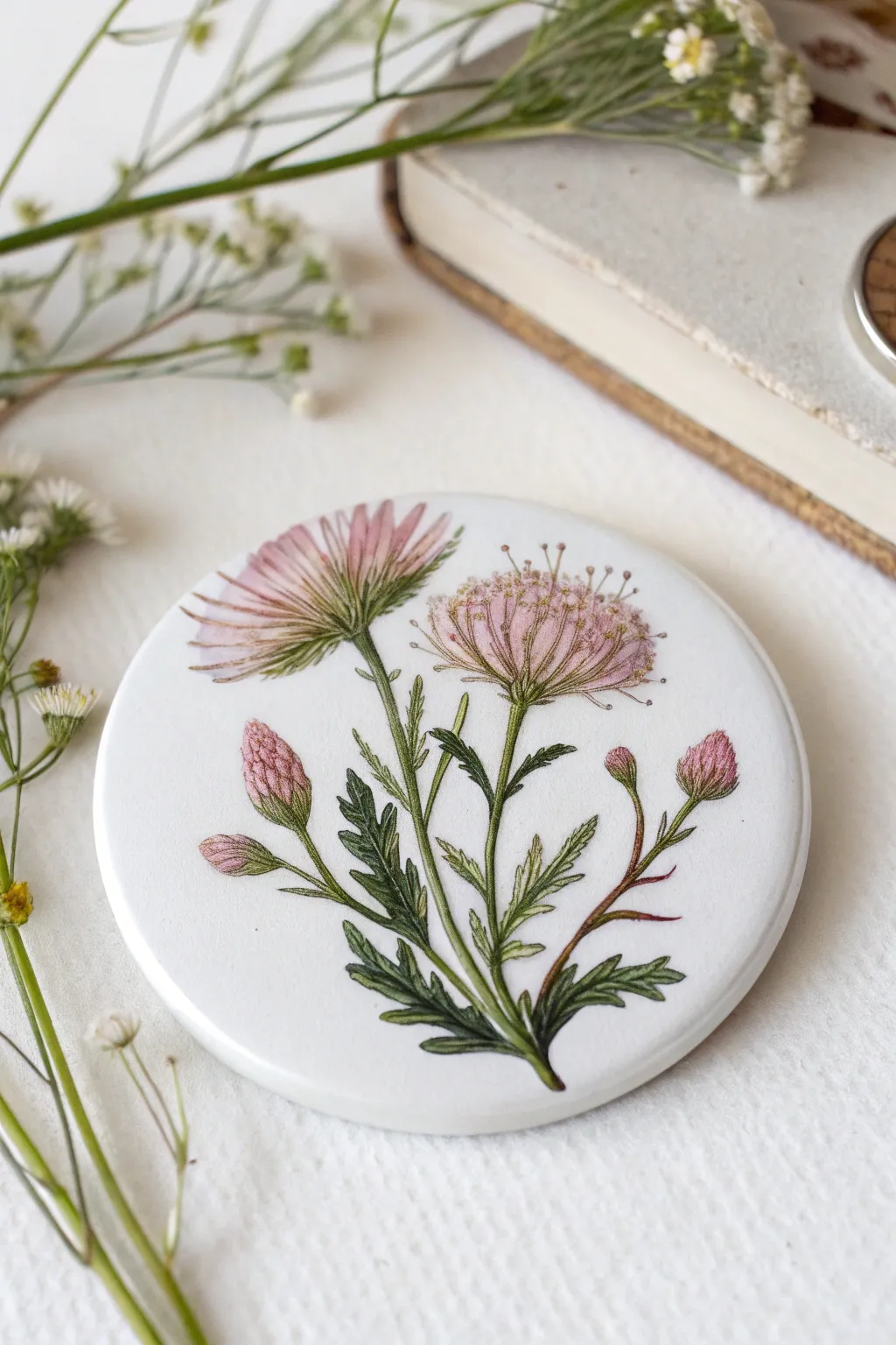 Embrace nature's beauty with this handcrafted floral magnet masterpiece.