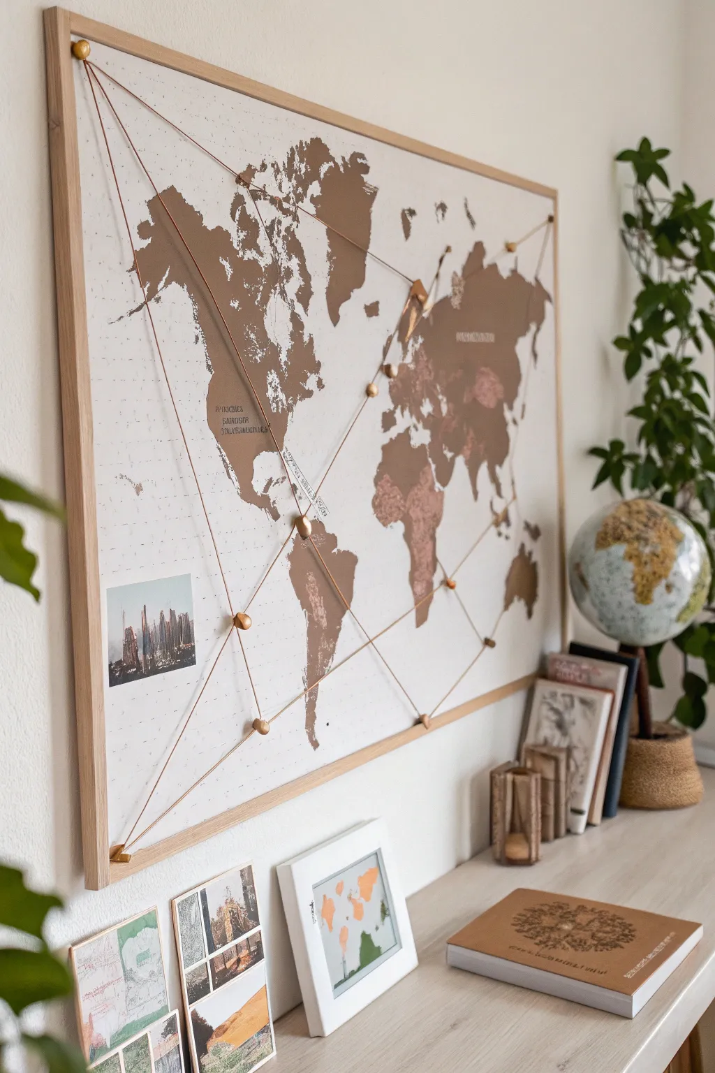 Craft your journey: A minimalist map board to treasure your adventures.
